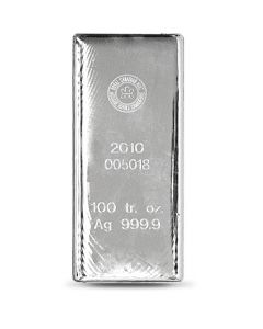 Royal Canadian Mint 100 oz Silver Bars