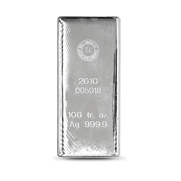 10 Oz Royal Canadian Mint Silver Bar (New) .9999 - Bullion Mart